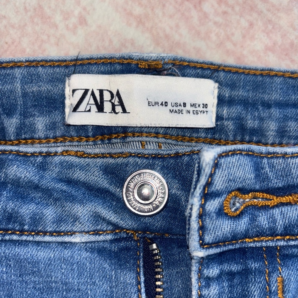 Zara Light Blue Denim Pants